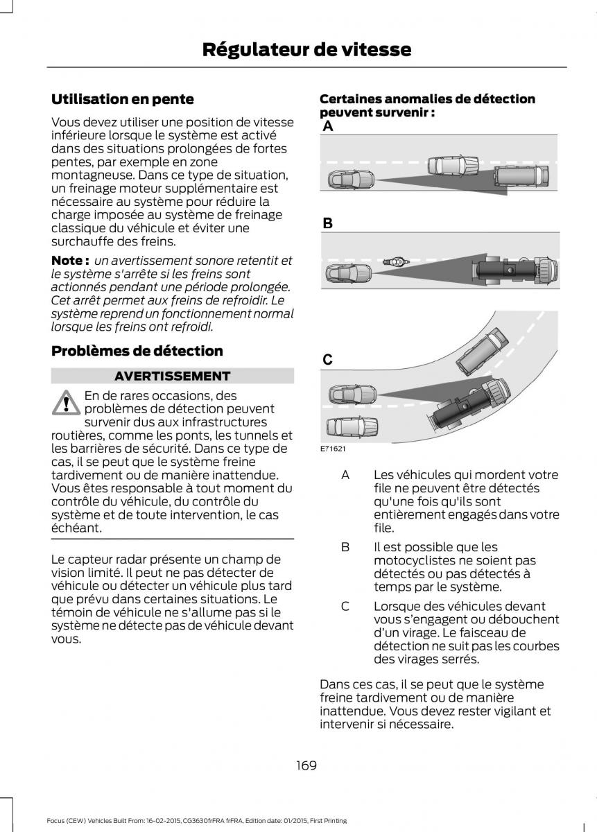 Ford Focus III 3 FL manuel du proprietaire / page 171