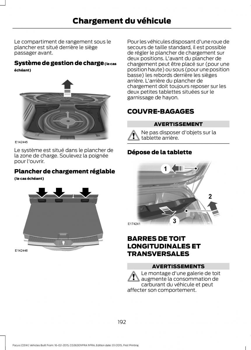 Ford Focus III 3 FL manuel du proprietaire / page 194