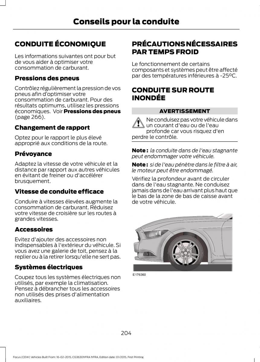 Ford Focus III 3 FL manuel du proprietaire / page 206