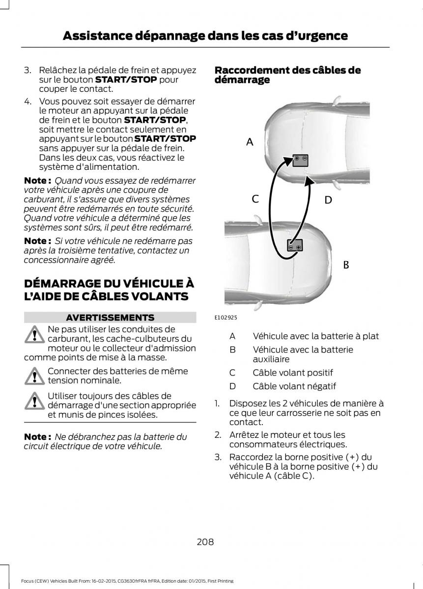 Ford Focus III 3 FL manuel du proprietaire / page 210