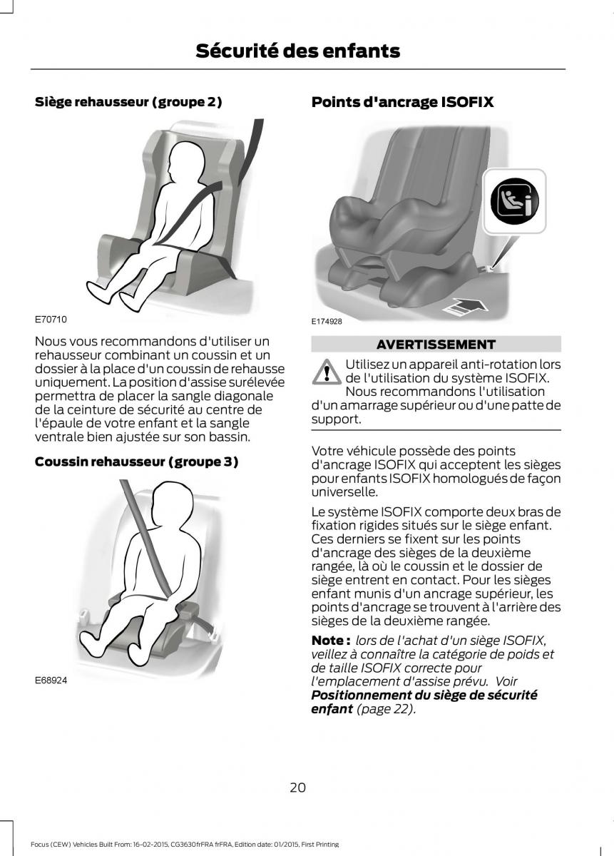 Ford Focus III 3 FL manuel du proprietaire / page 22