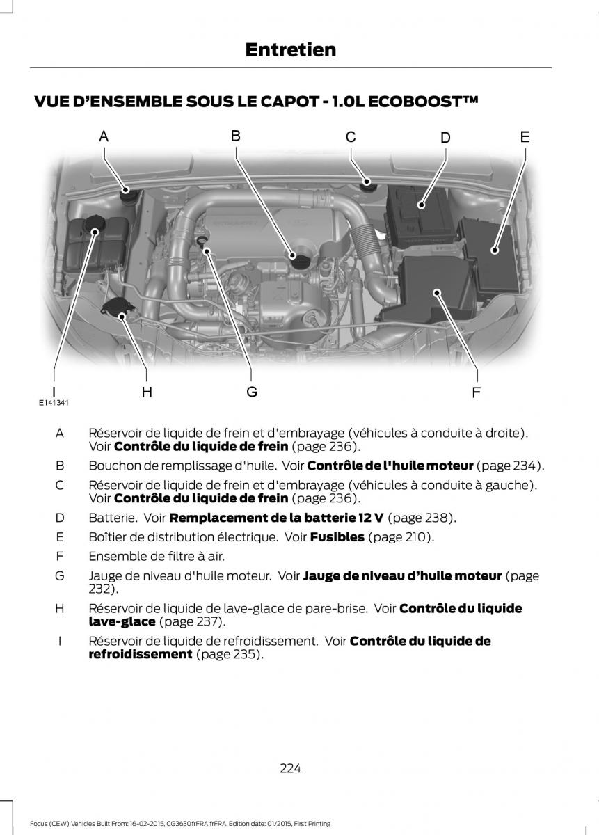 Ford Focus III 3 FL manuel du proprietaire / page 226