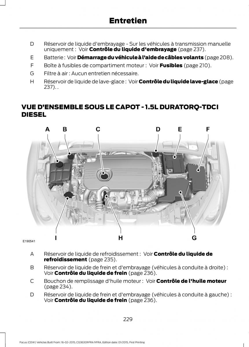 Ford Focus III 3 FL manuel du proprietaire / page 231