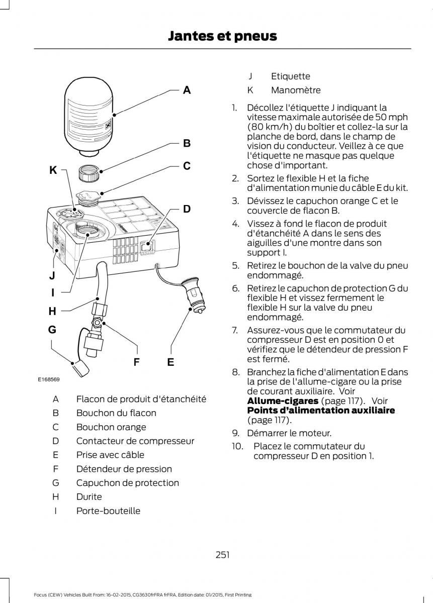 Ford Focus III 3 FL manuel du proprietaire / page 253