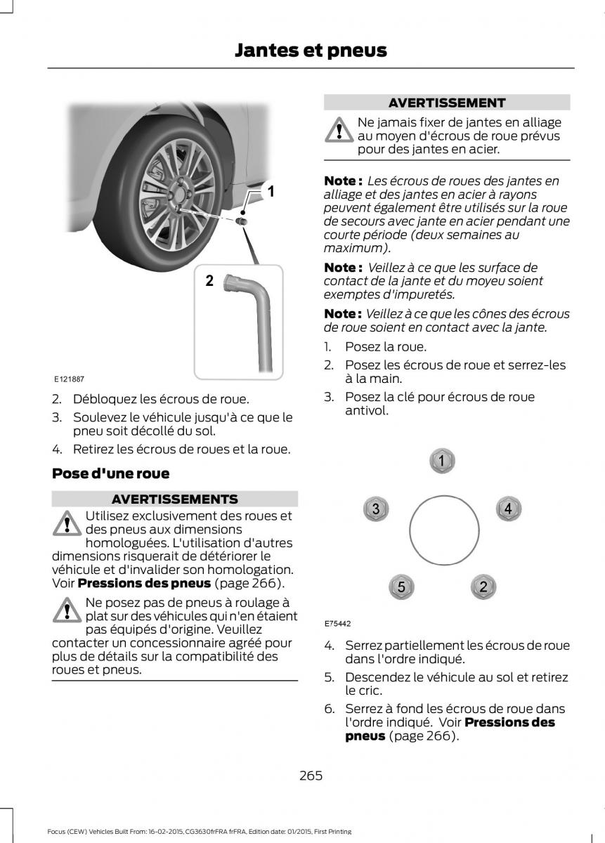 Ford Focus III 3 FL manuel du proprietaire / page 267