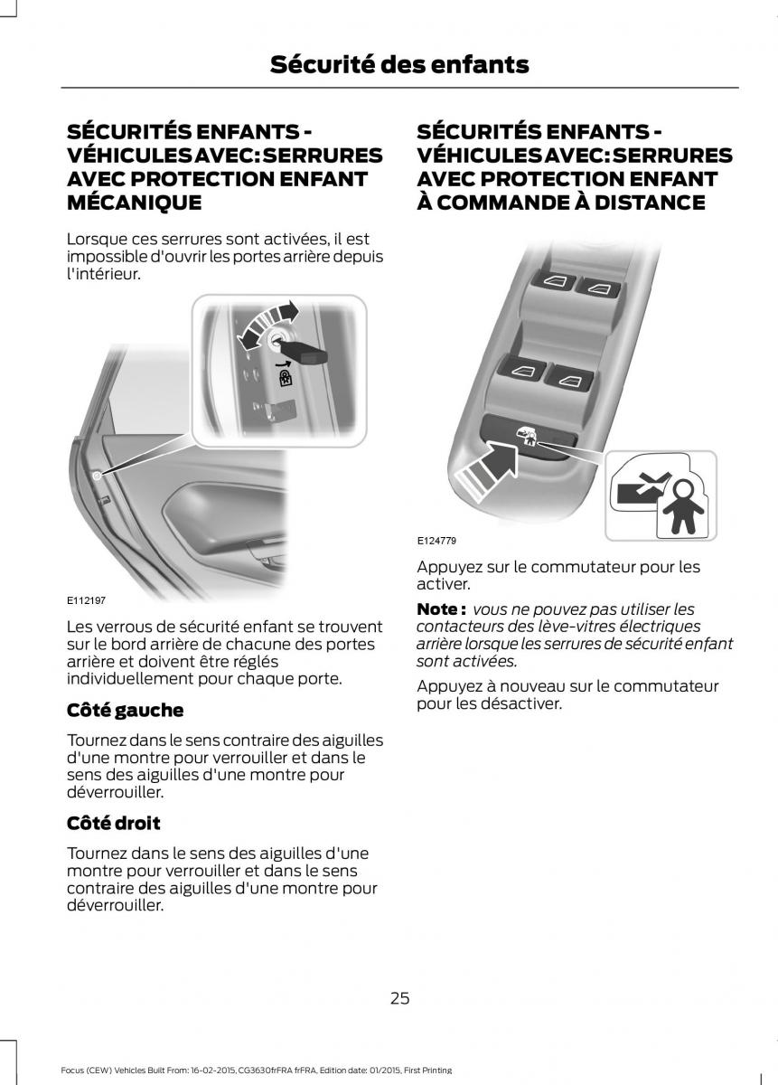 Ford Focus III 3 FL manuel du proprietaire / page 27