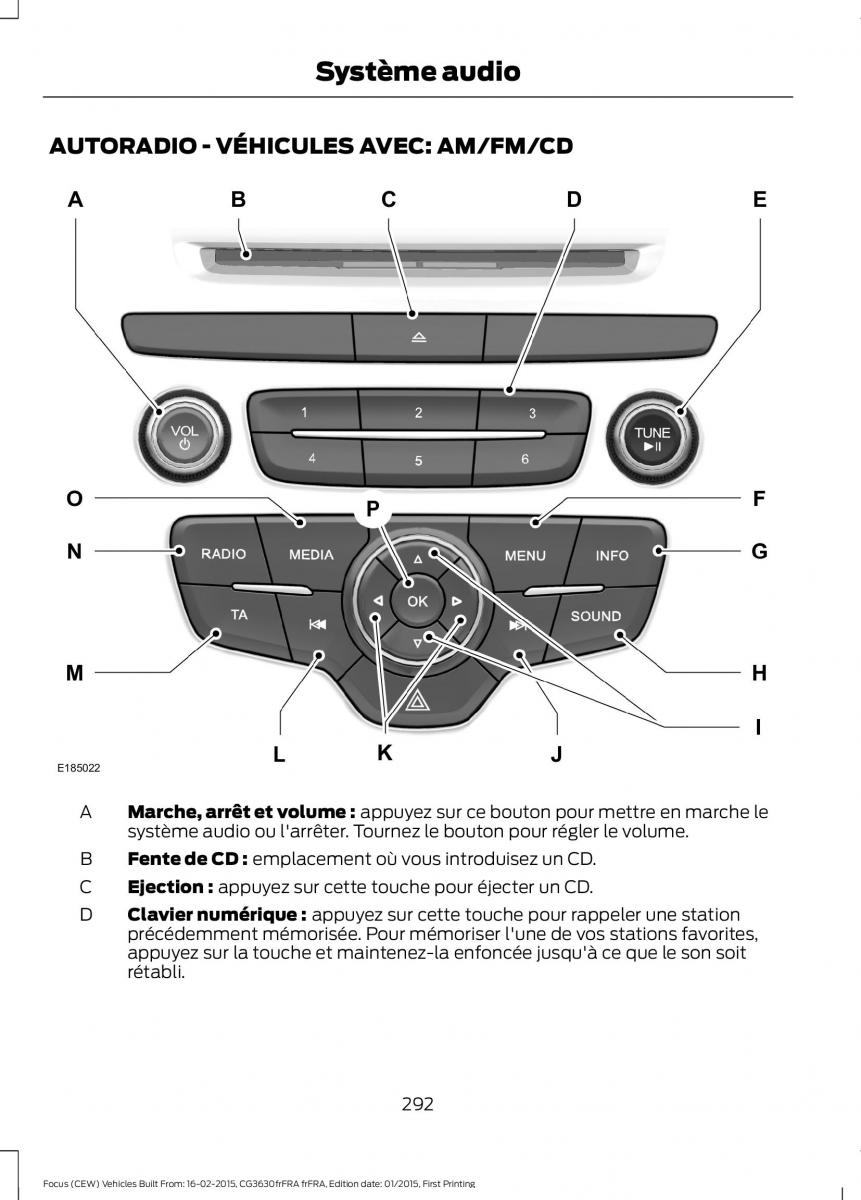 Ford Focus III 3 FL manuel du proprietaire / page 294