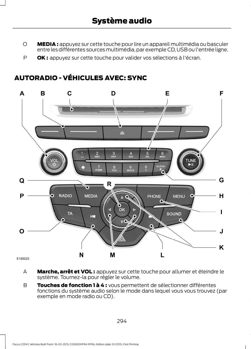 Ford Focus III 3 FL manuel du proprietaire / page 296