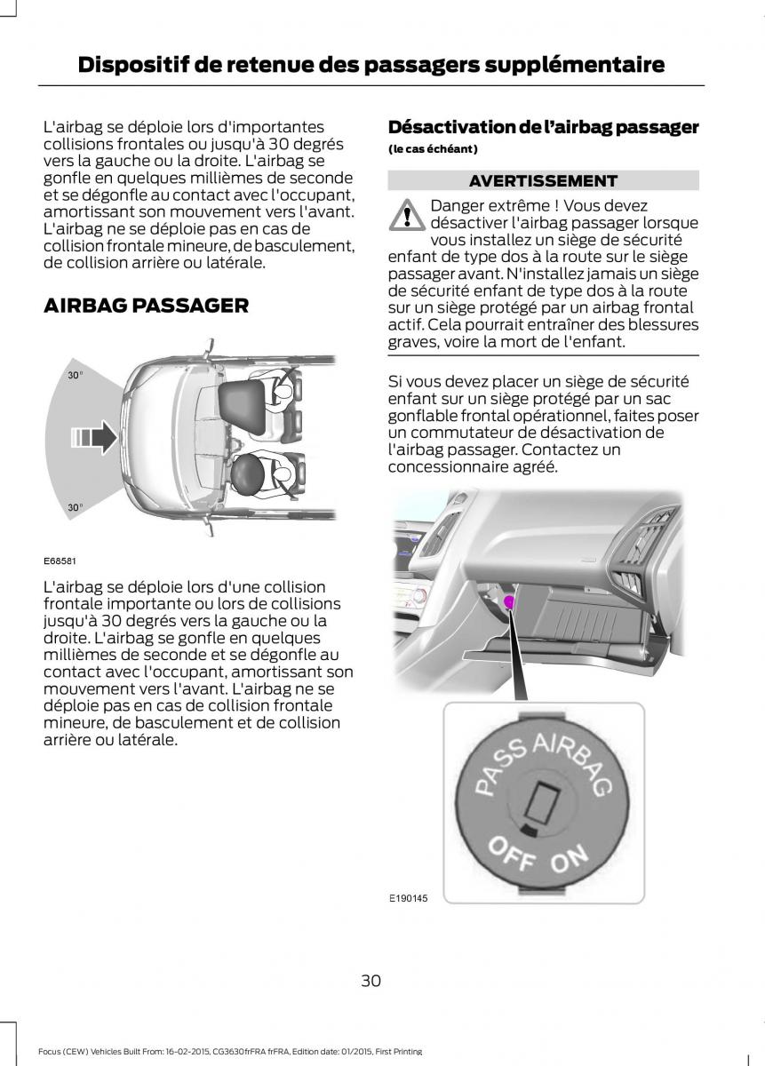 Ford Focus III 3 FL manuel du proprietaire / page 32