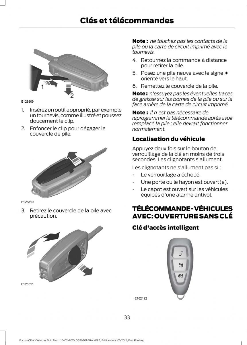 Ford Focus III 3 FL manuel du proprietaire / page 35