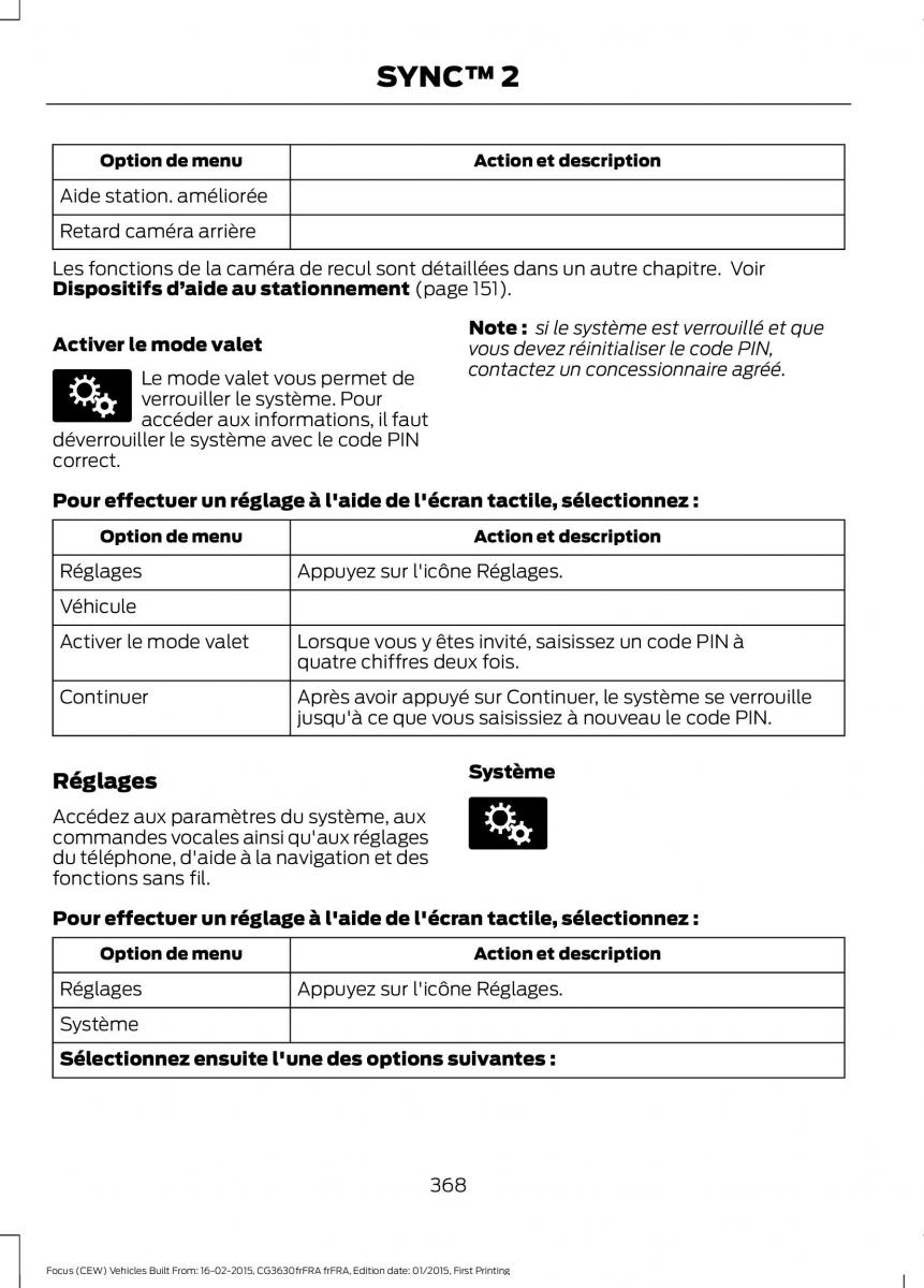 Ford Focus III 3 FL manuel du proprietaire / page 370