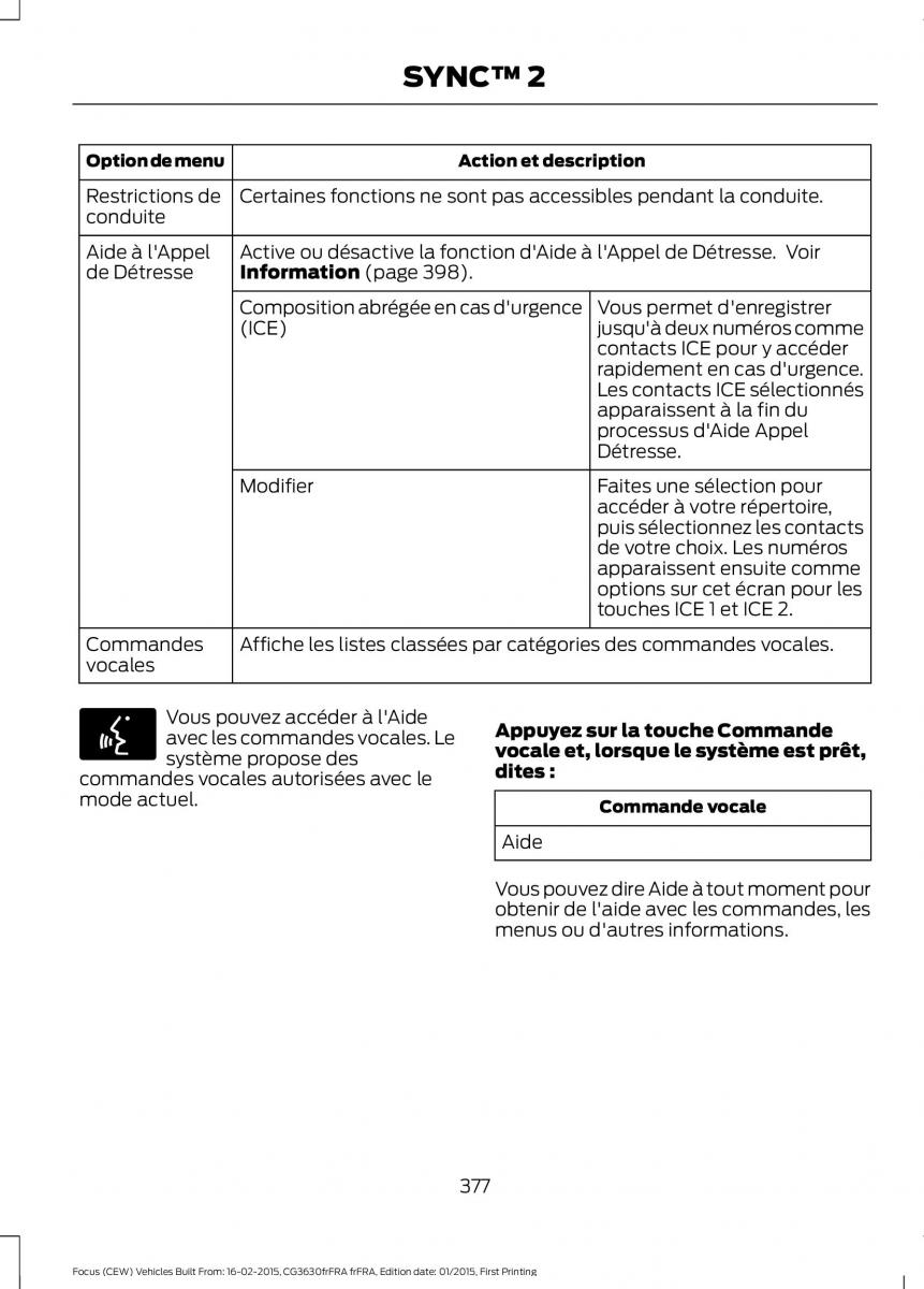 Ford Focus III 3 FL manuel du proprietaire / page 379