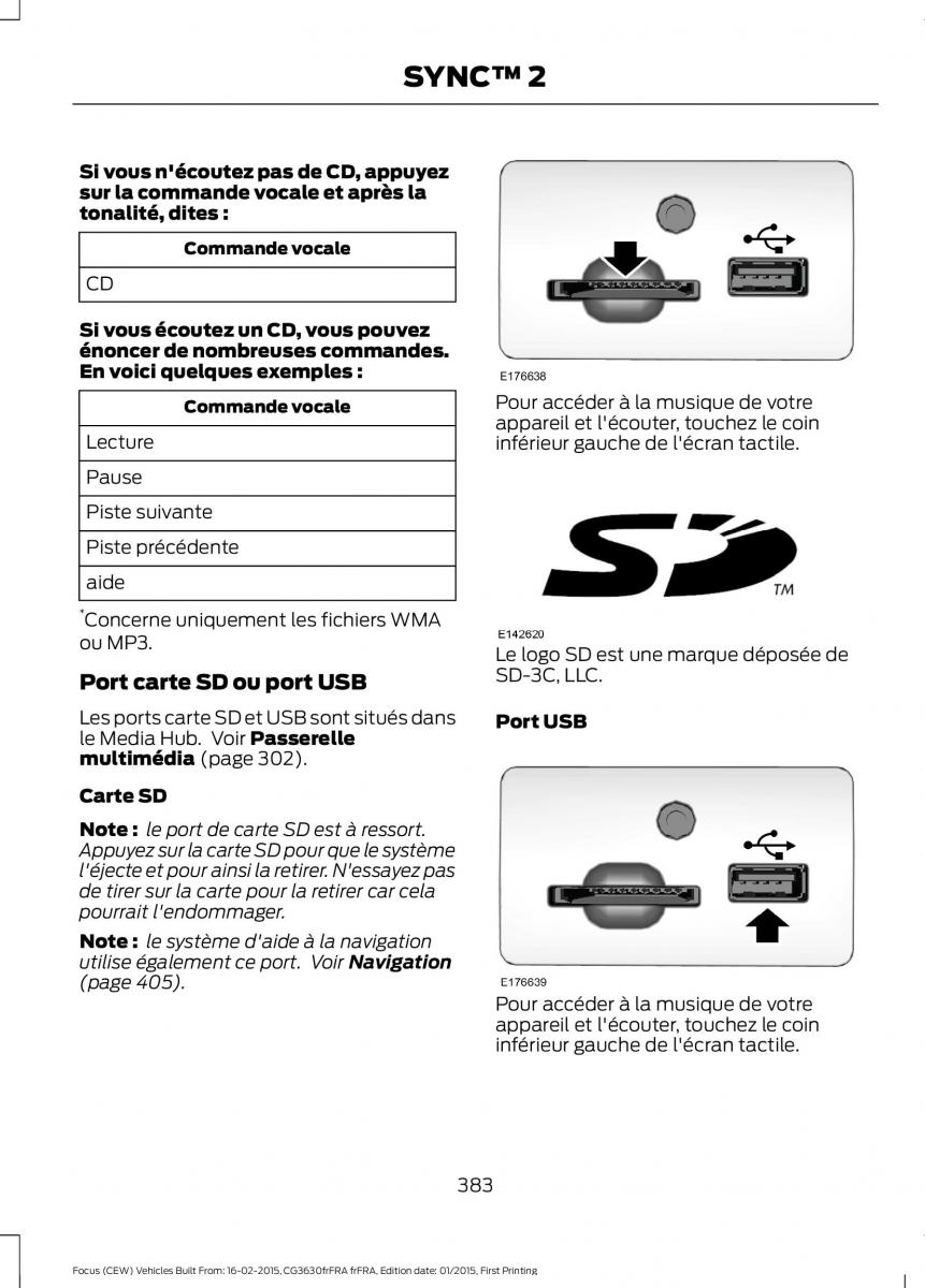 Ford Focus III 3 FL manuel du proprietaire / page 385