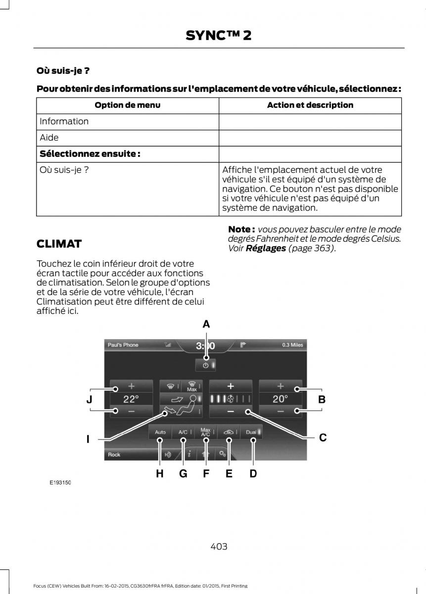 Ford Focus III 3 FL manuel du proprietaire / page 405