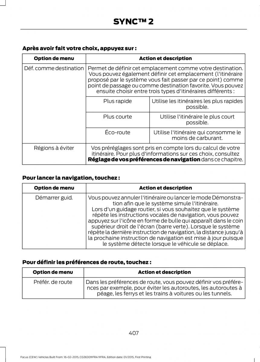 Ford Focus III 3 FL manuel du proprietaire / page 409