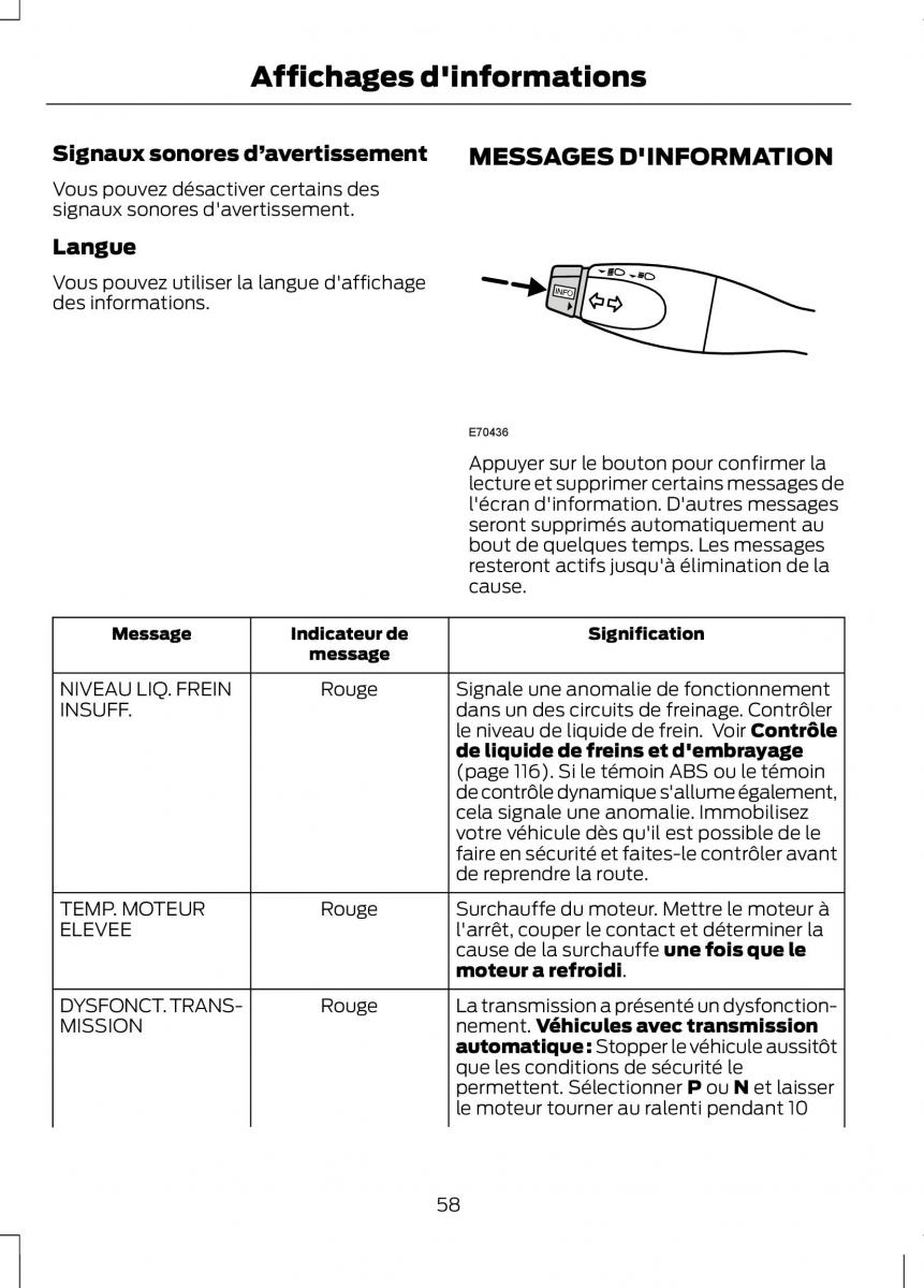 Ford Fusion manuel du proprietaire / page 60