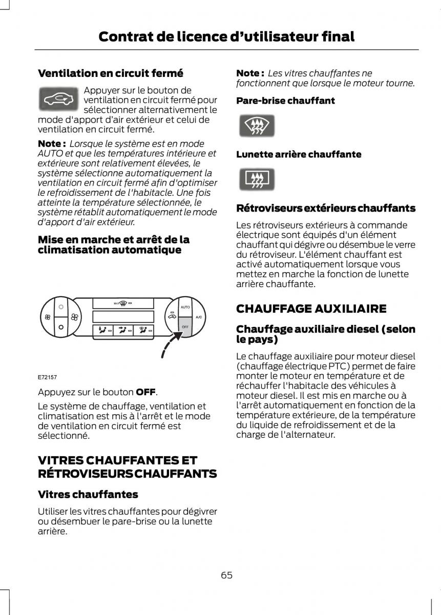 Ford Fusion manuel du proprietaire / page 67