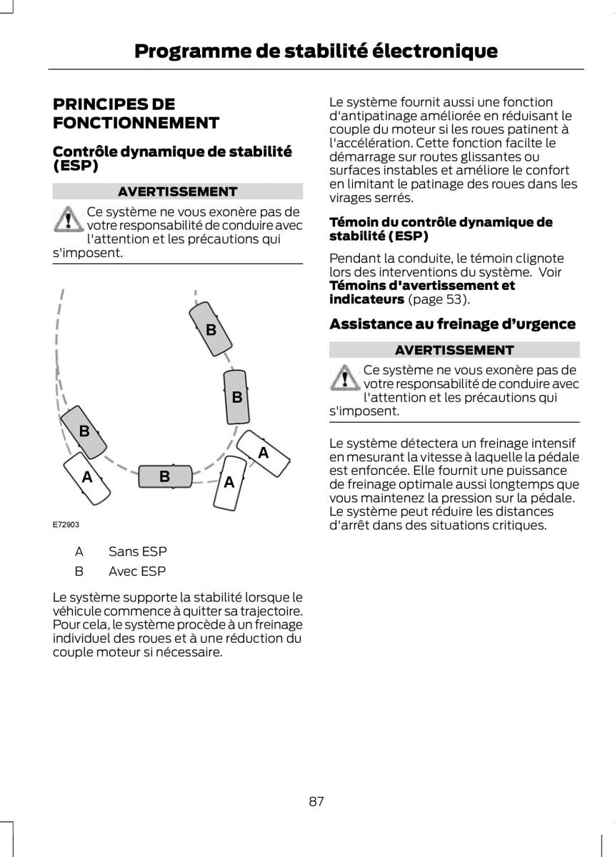 Ford Fusion manuel du proprietaire / page 89