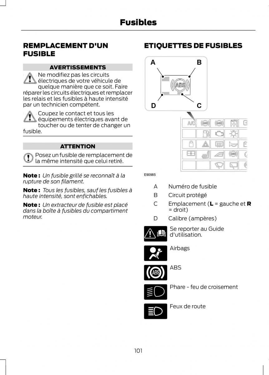 Ford Fusion manuel du proprietaire / page 103