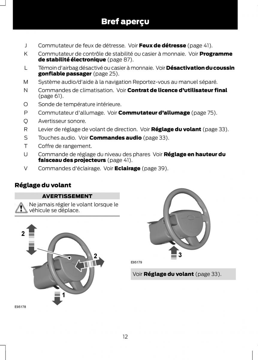 Ford Fusion manuel du proprietaire / page 14