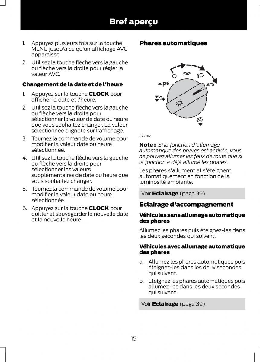 Ford Fusion manuel du proprietaire / page 17