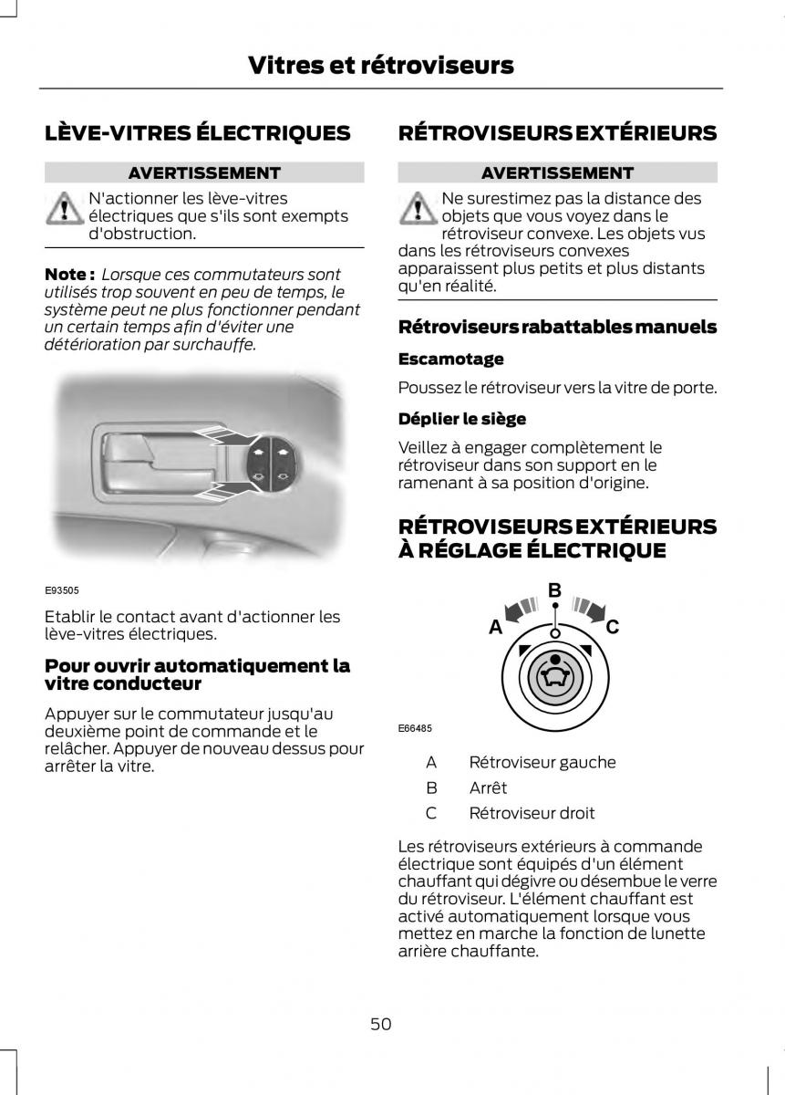 Ford Fusion manuel du proprietaire / page 52