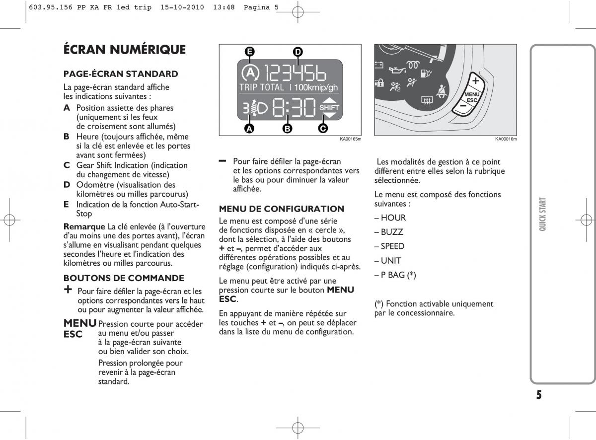 Ford Ka II 2 manuel du proprietaire / page 6