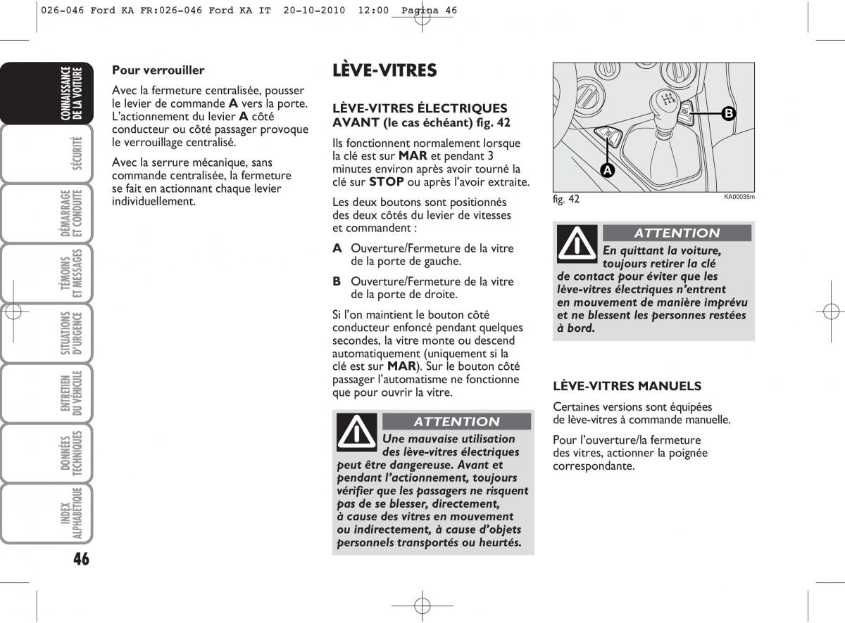 Ford Ka II 2 manuel du proprietaire / page 63