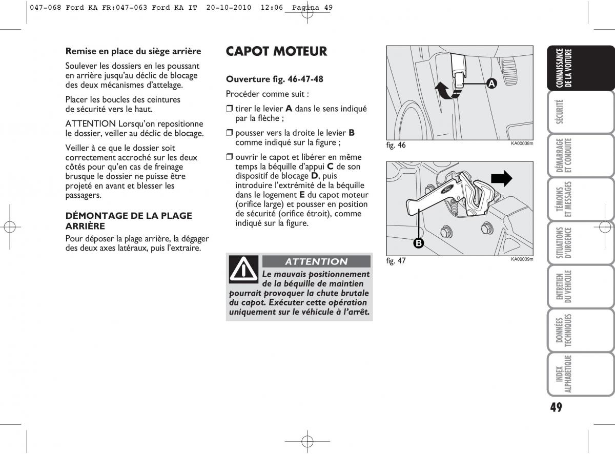 Ford Ka II 2 manuel du proprietaire / page 66