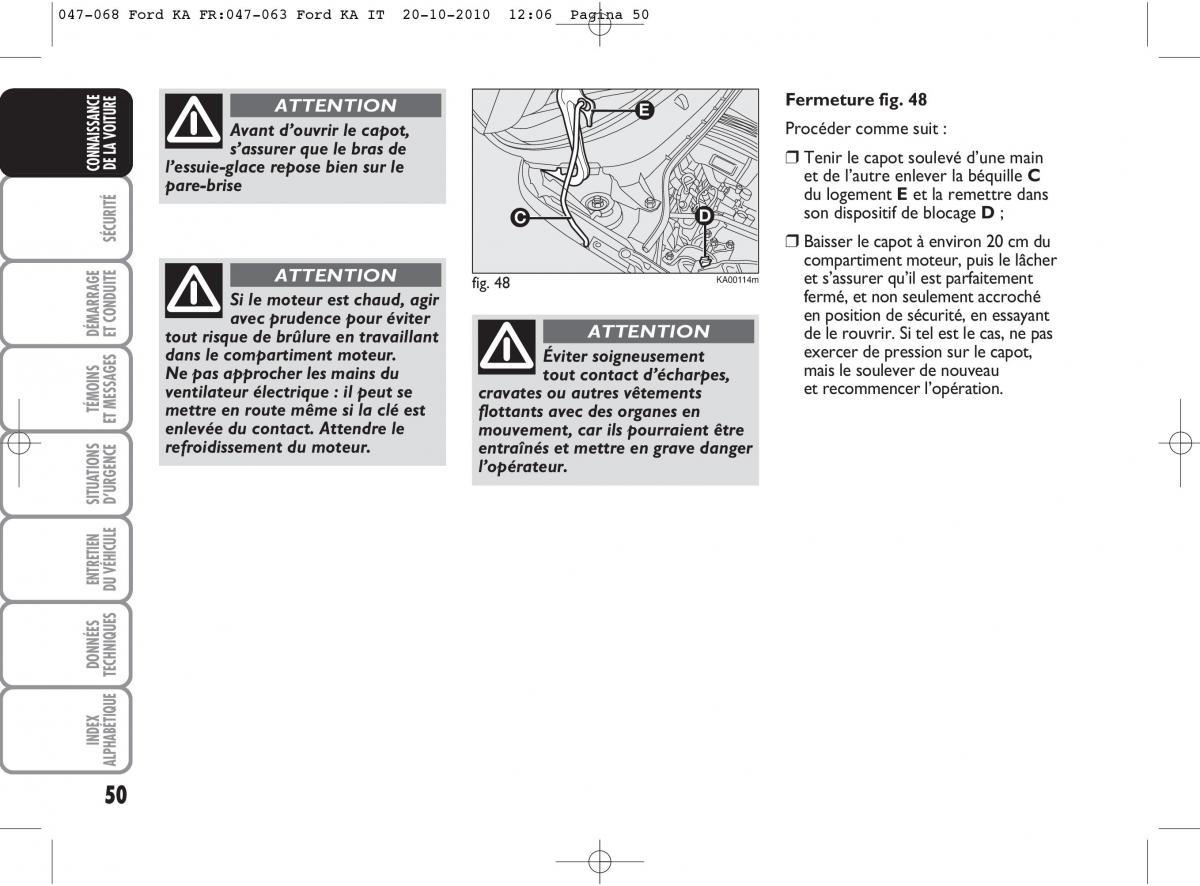 Ford Ka II 2 manuel du proprietaire / page 67