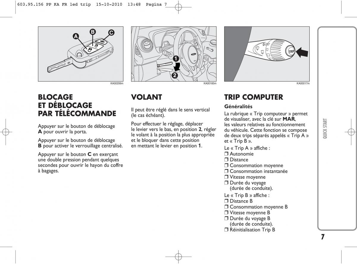 Ford Ka II 2 manuel du proprietaire / page 8