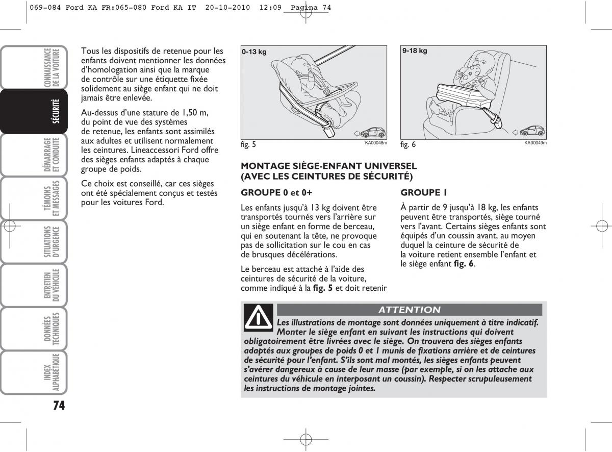 Ford Ka II 2 manuel du proprietaire / page 91