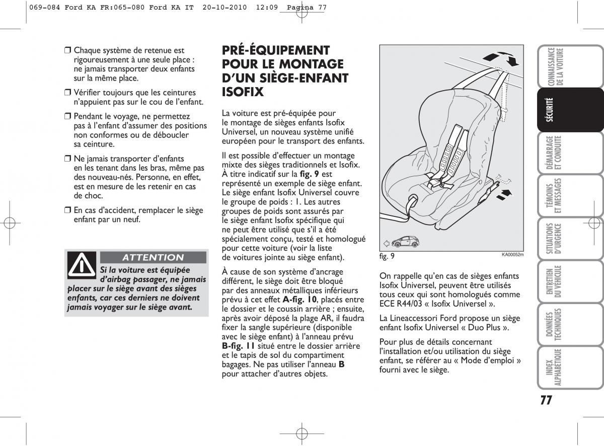 Ford Ka II 2 manuel du proprietaire / page 94