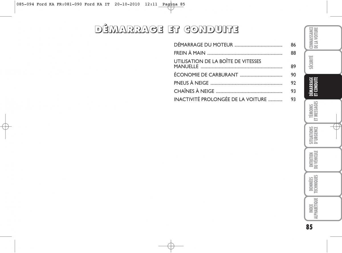 Ford Ka II 2 manuel du proprietaire / page 102