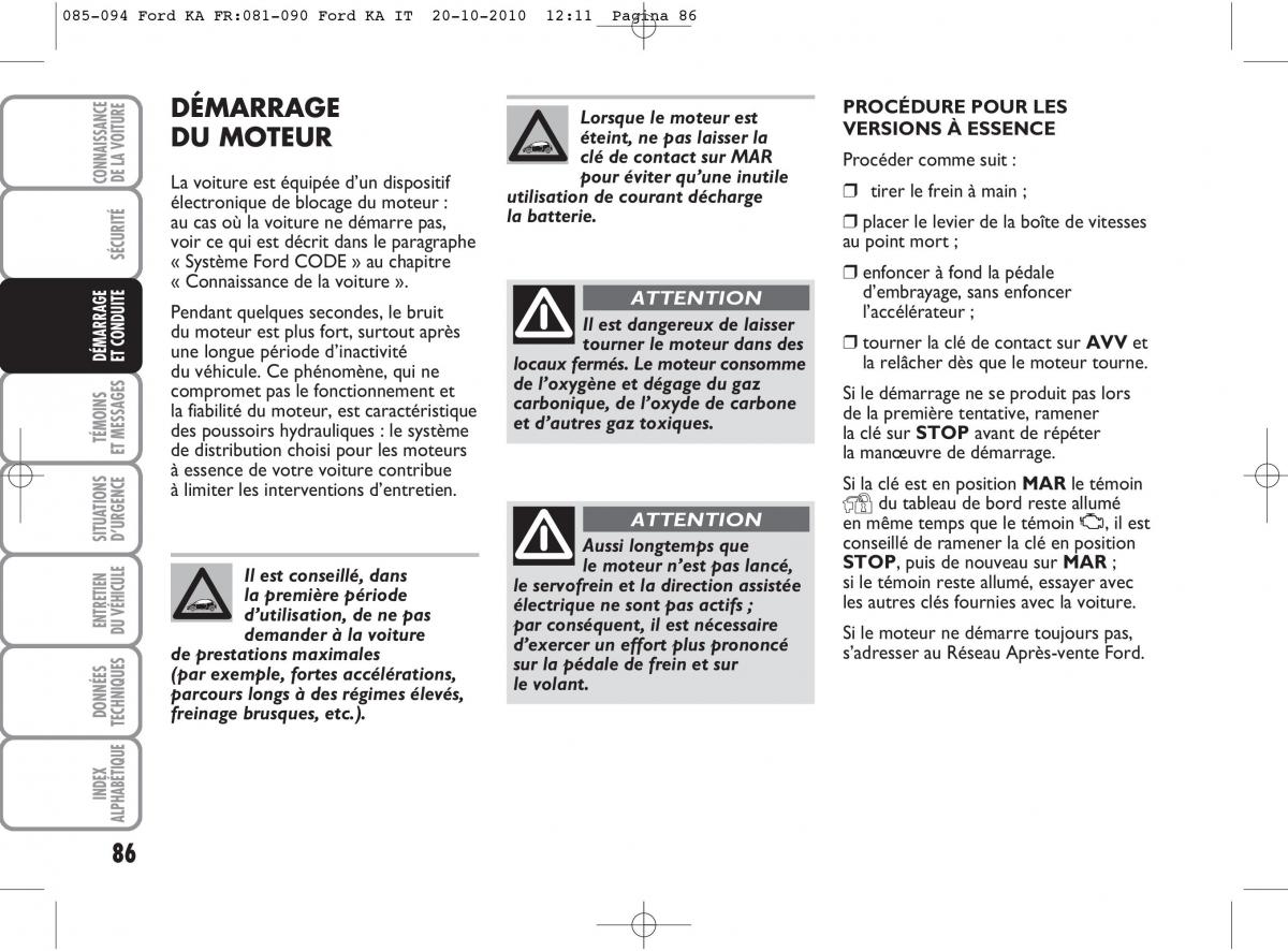 Ford Ka II 2 manuel du proprietaire / page 103