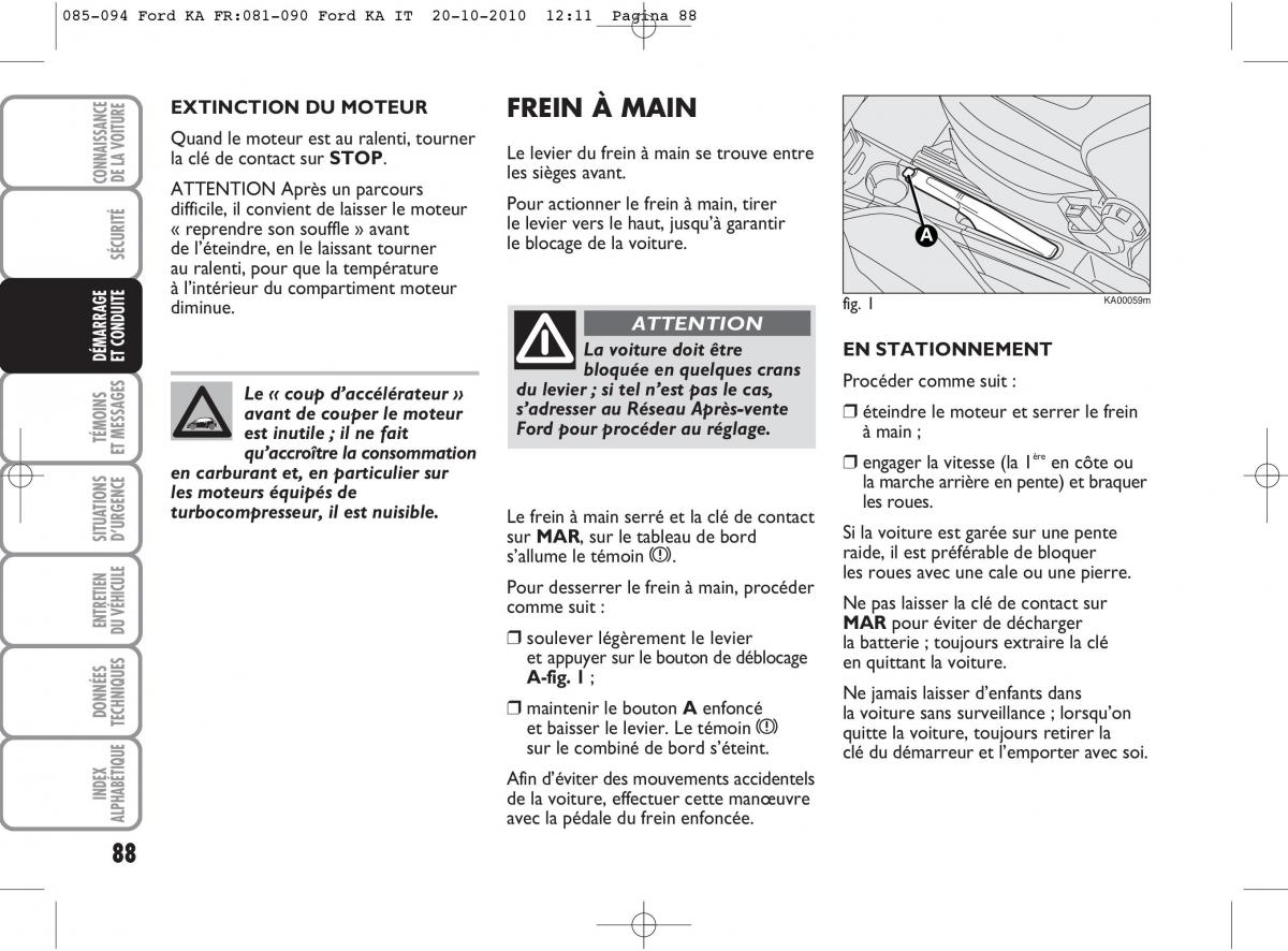 Ford Ka II 2 manuel du proprietaire / page 105