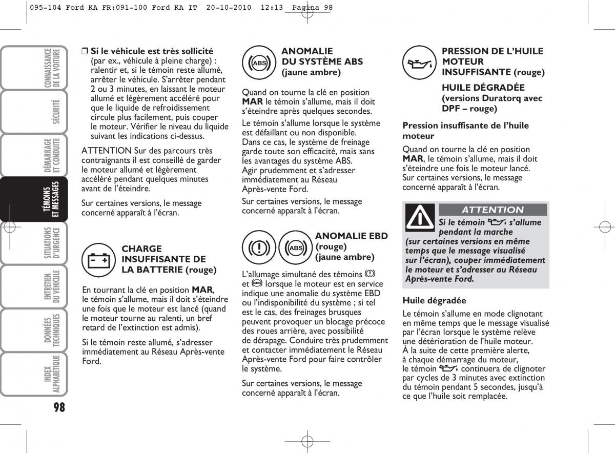 Ford Ka II 2 manuel du proprietaire / page 115