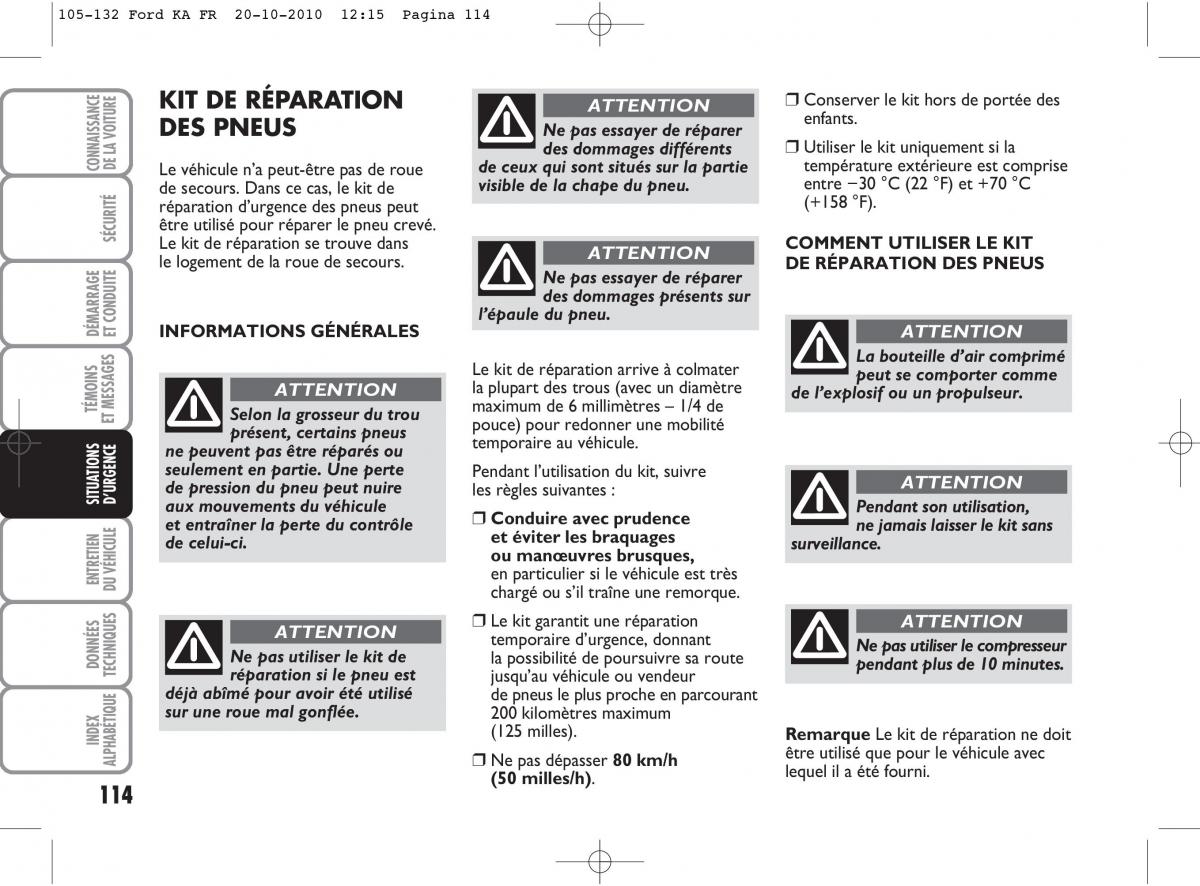 Ford Ka II 2 manuel du proprietaire / page 131