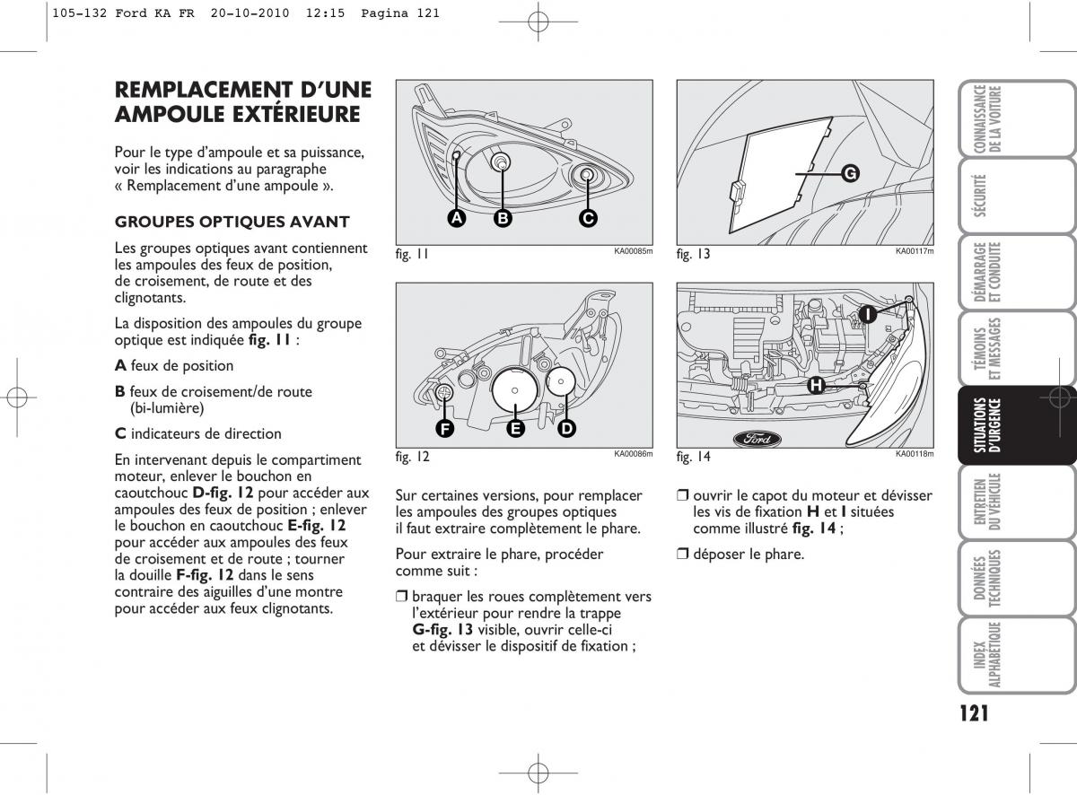 Ford Ka II 2 manuel du proprietaire / page 138