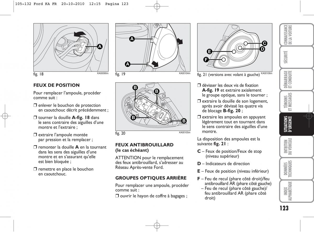 Ford Ka II 2 manuel du proprietaire / page 140