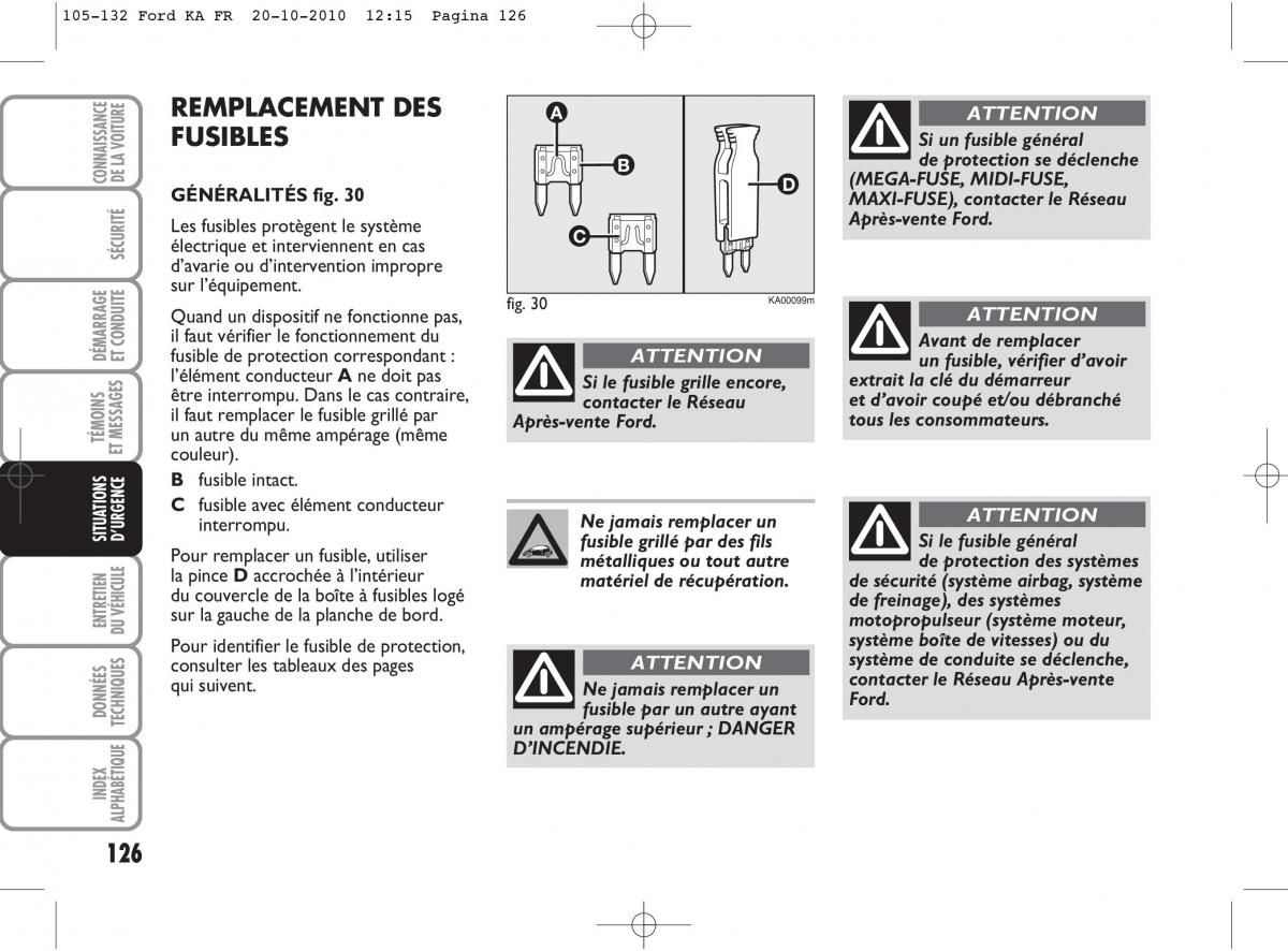 Ford Ka II 2 manuel du proprietaire / page 143