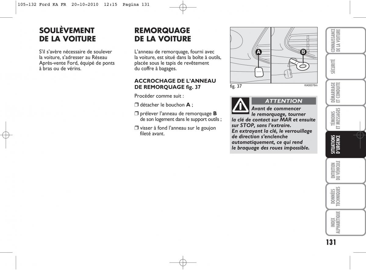 Ford Ka II 2 manuel du proprietaire / page 148