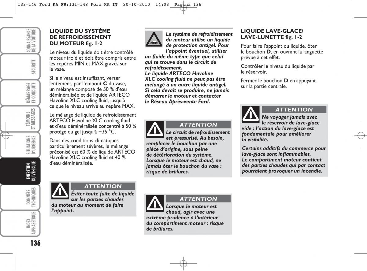 Ford Ka II 2 manuel du proprietaire / page 153