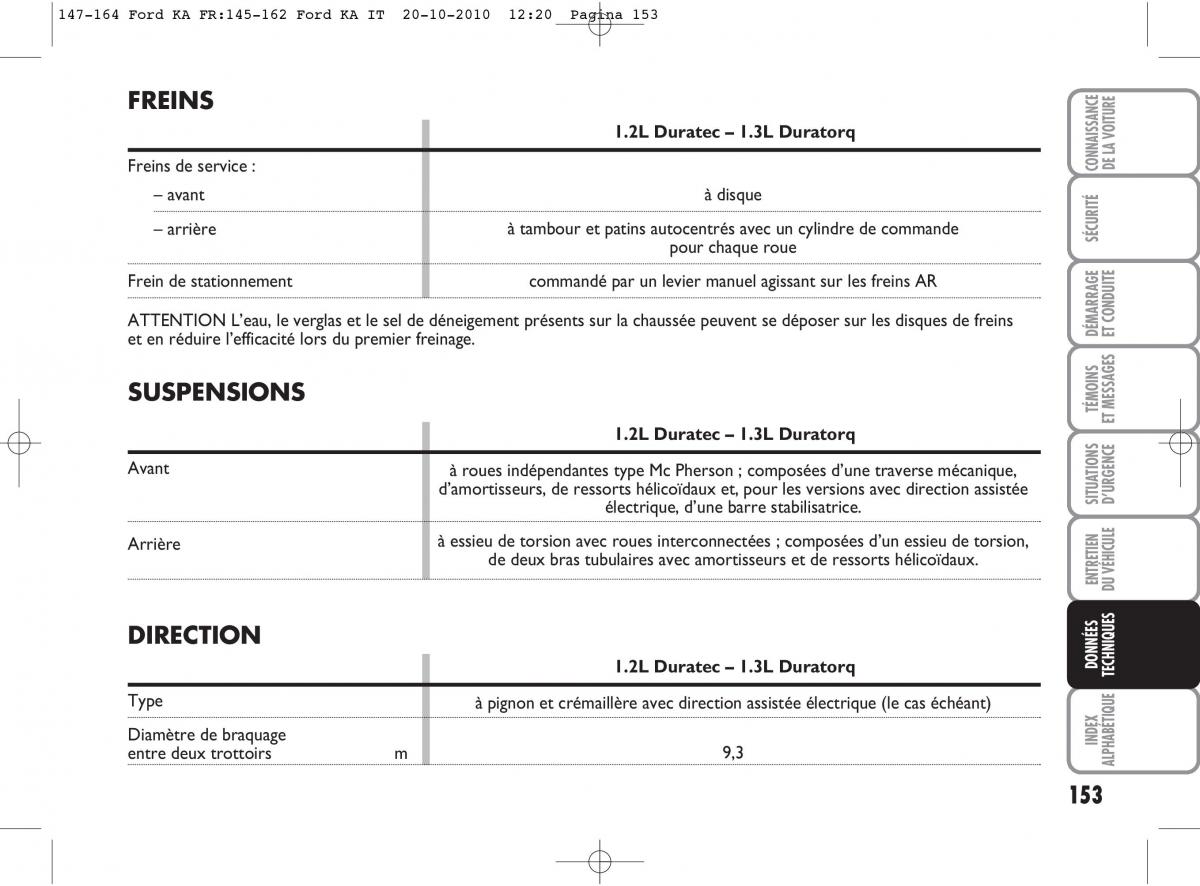 Ford Ka II 2 manuel du proprietaire / page 170