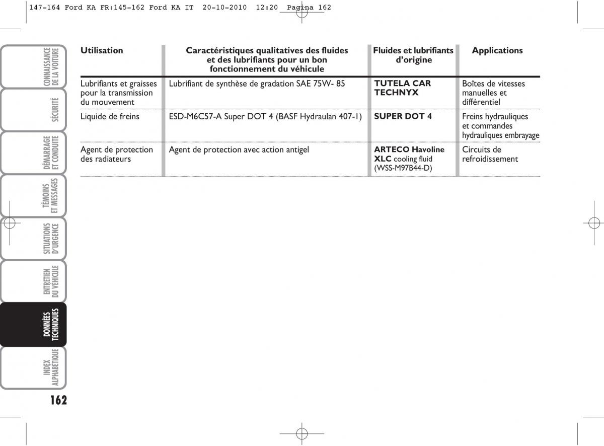 Ford Ka II 2 manuel du proprietaire / page 179