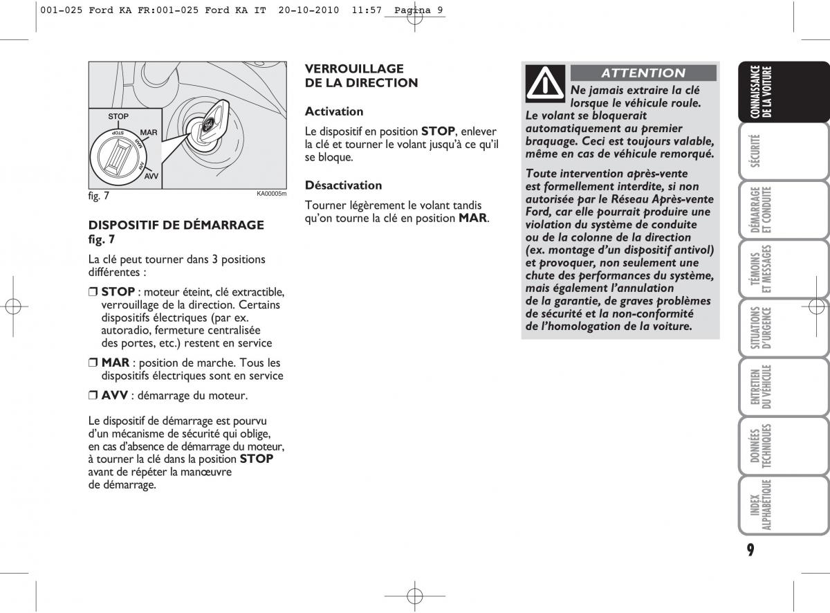 Ford Ka II 2 manuel du proprietaire / page 26