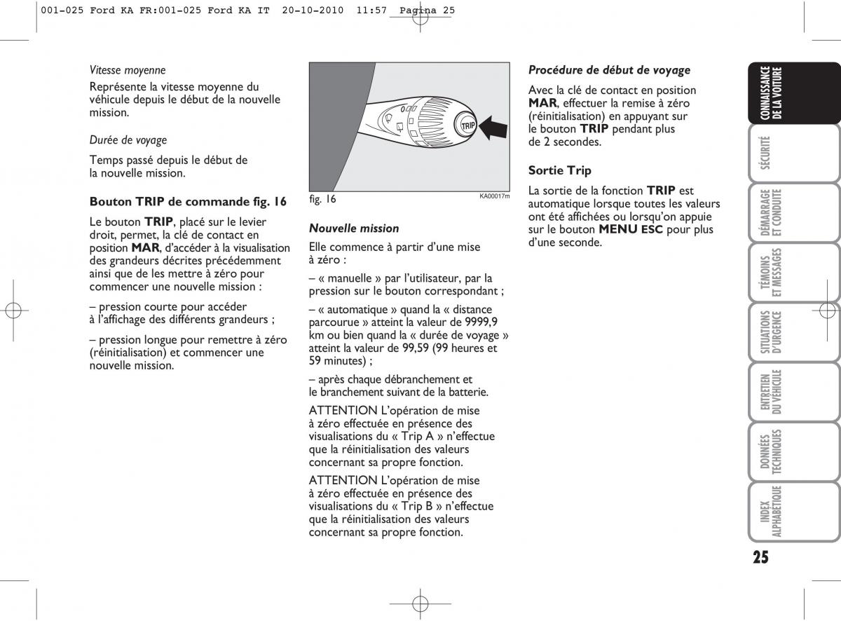 Ford Ka II 2 manuel du proprietaire / page 42