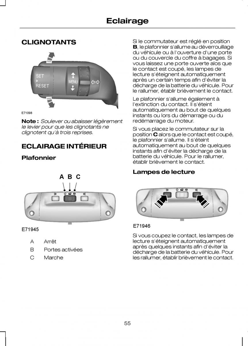 Ford Kuga I 1 manuel du proprietaire / page 57