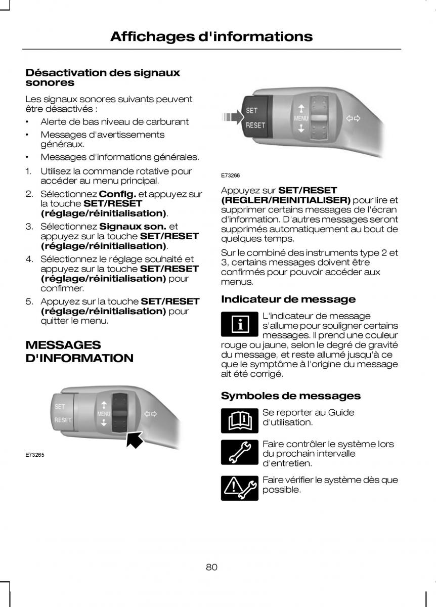 Ford Kuga I 1 manuel du proprietaire / page 82