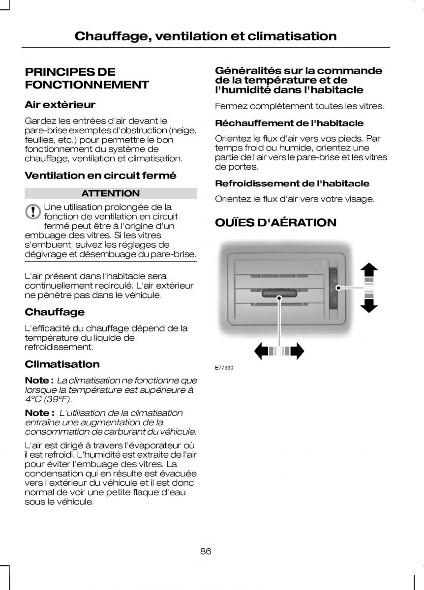 Ford Kuga I 1 manuel du proprietaire / page 88